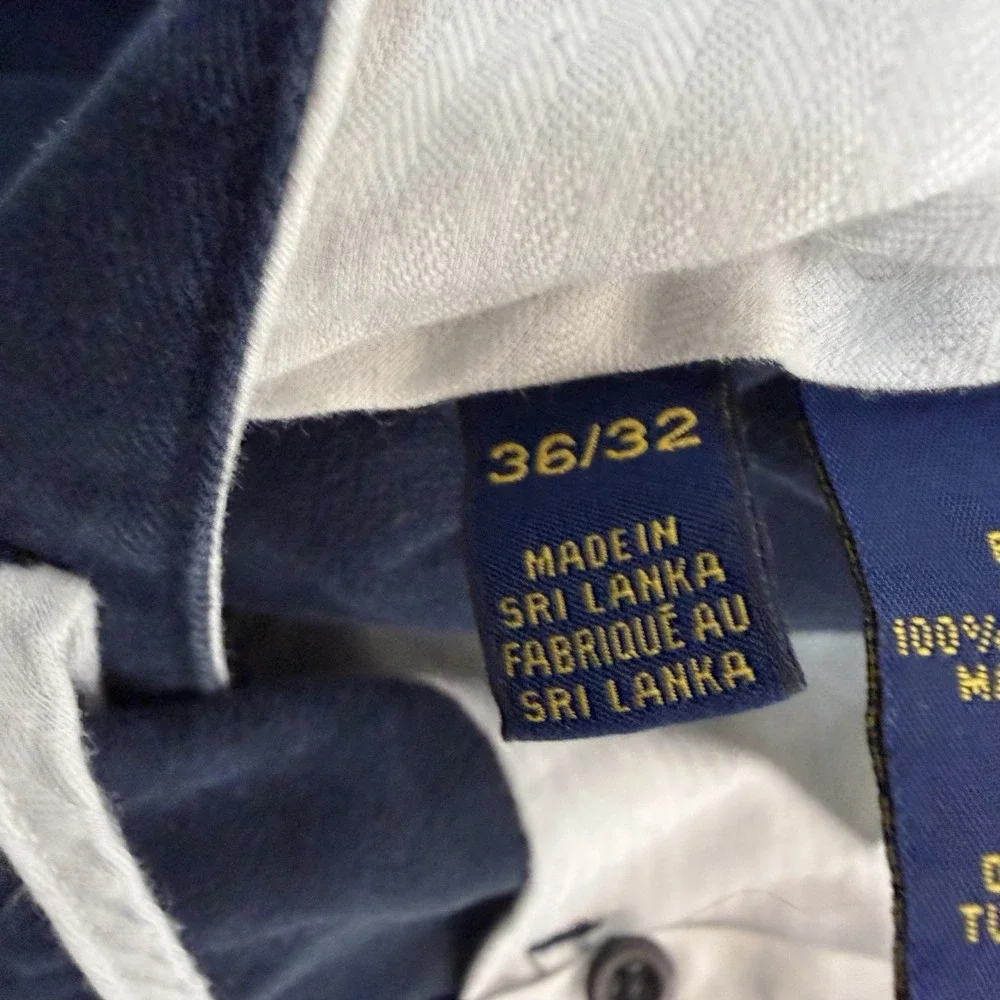 Polo Ralph Lauren Classic Fit Chino Pants Mens 36x32 Navy Cotton Soft Twill